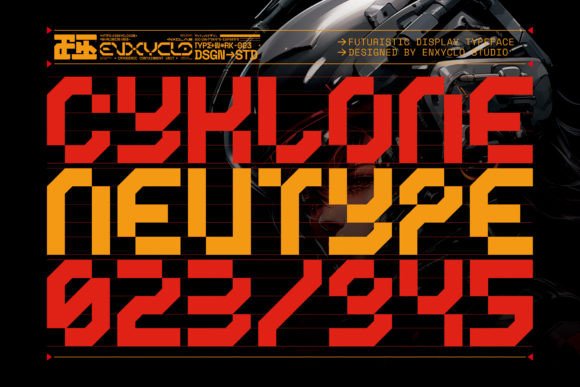 CYKLONE: A Futuristic Display Font That Actually Works