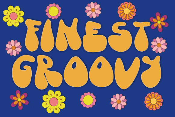 Finest Groovy: A Retro Display Font That Anchors Editorial Mood