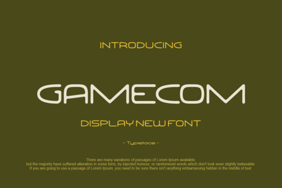 Gamecom: A Display Font That Plays to Win