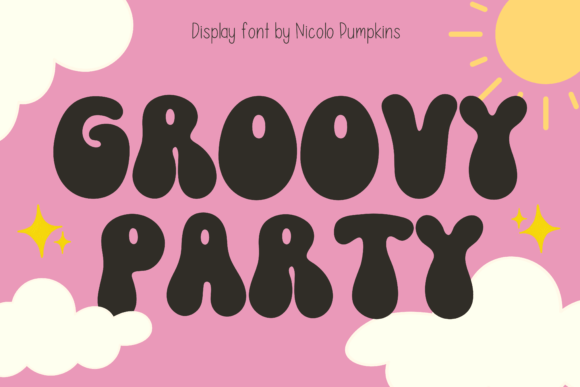 Groovy Party: A Retro Display Font That Stops Scrolling