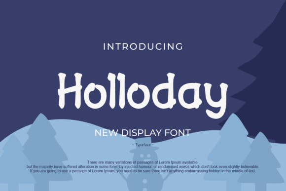 Holloday: A Modern Display Font for Handmade Creators