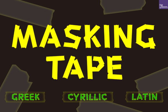 HU Masking Tape: A Bold Display Font for Handmade Labels & Printables