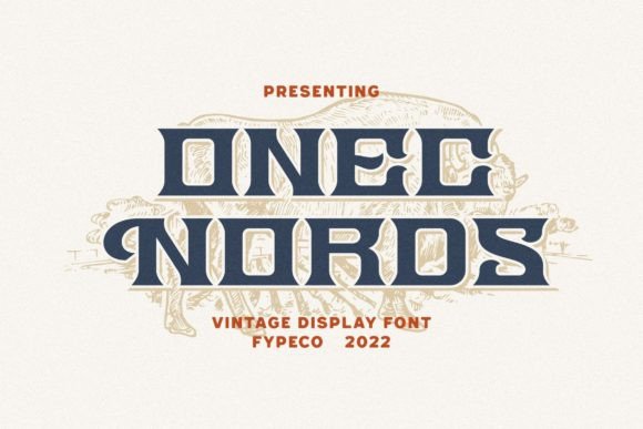 Onec Nords: A Vintage Display Font with Editorial Warmth