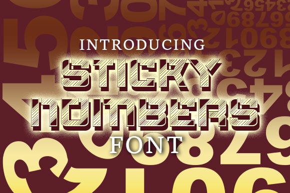 Sticky Numbers: A Playful Display Font for Digital Branding