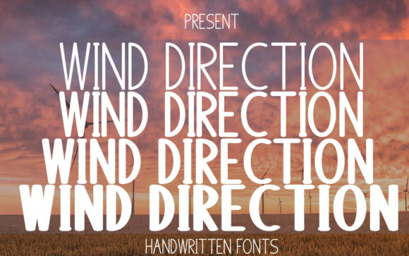Wind Direction: A Modern Display Font for Digital Branding